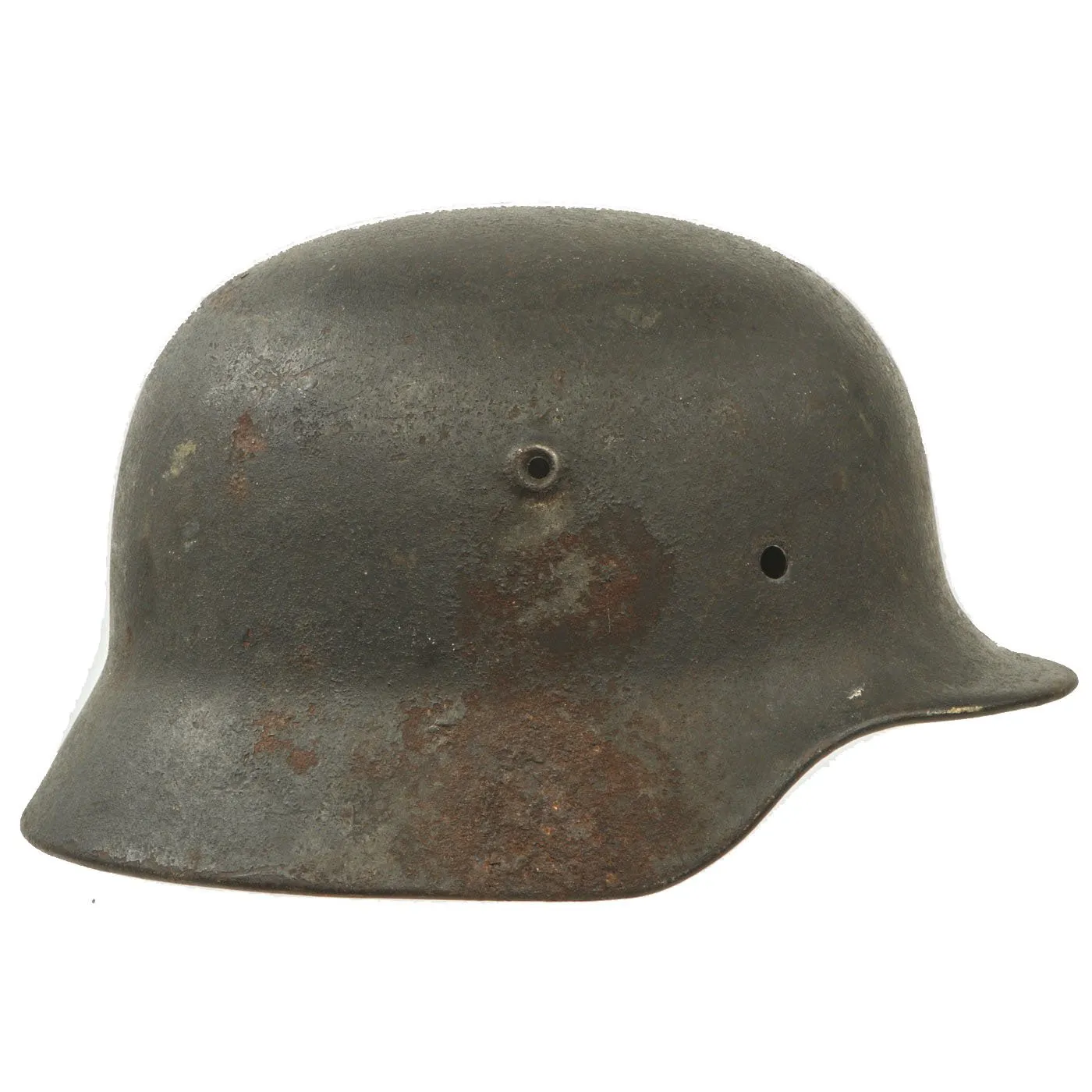 Original German WWII Service Worn M40 Single Decal Luftwaffe Helmet Shell with Textured Paint - SE62