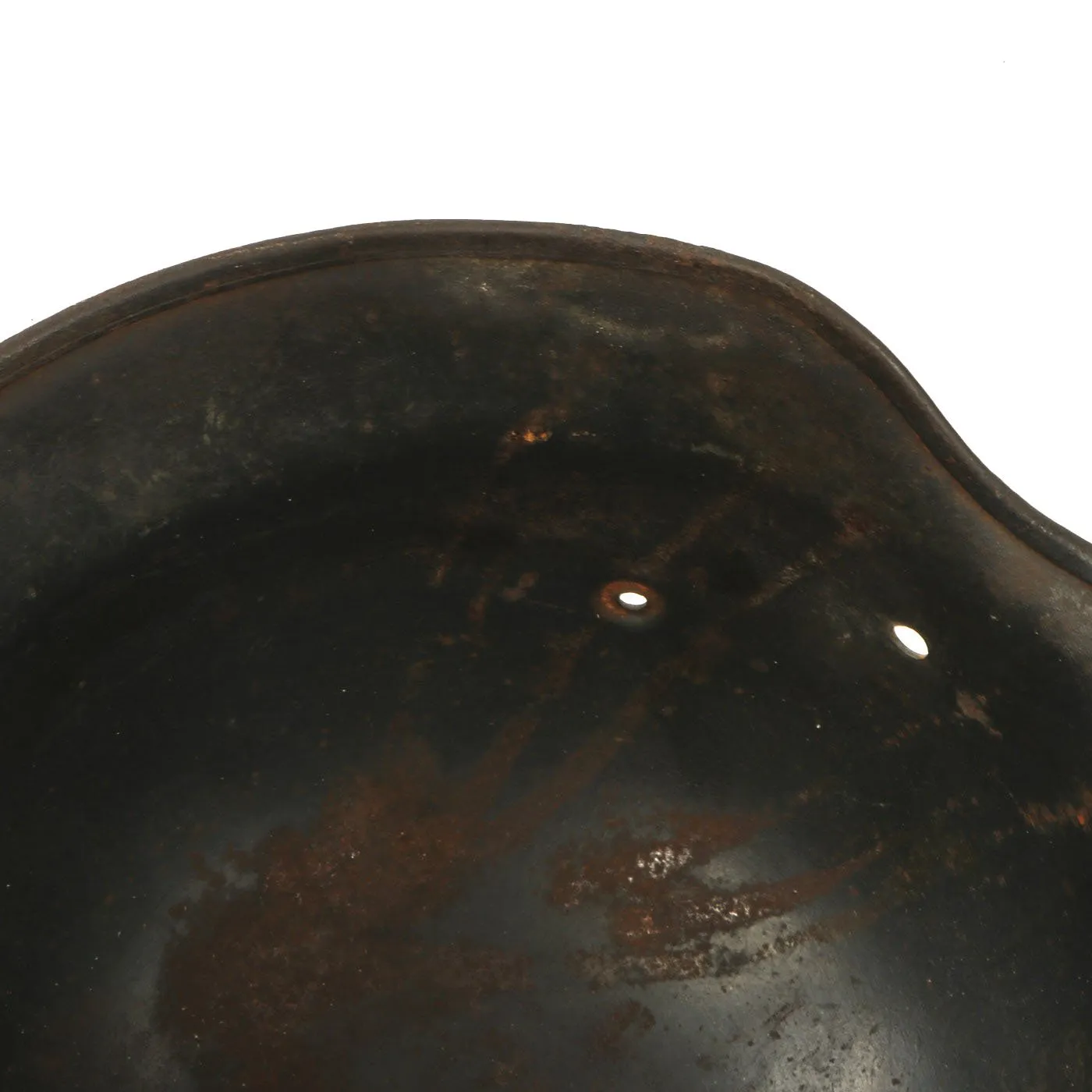Original German WWII Service Worn M40 Single Decal Luftwaffe Helmet Shell with Textured Paint - SE62