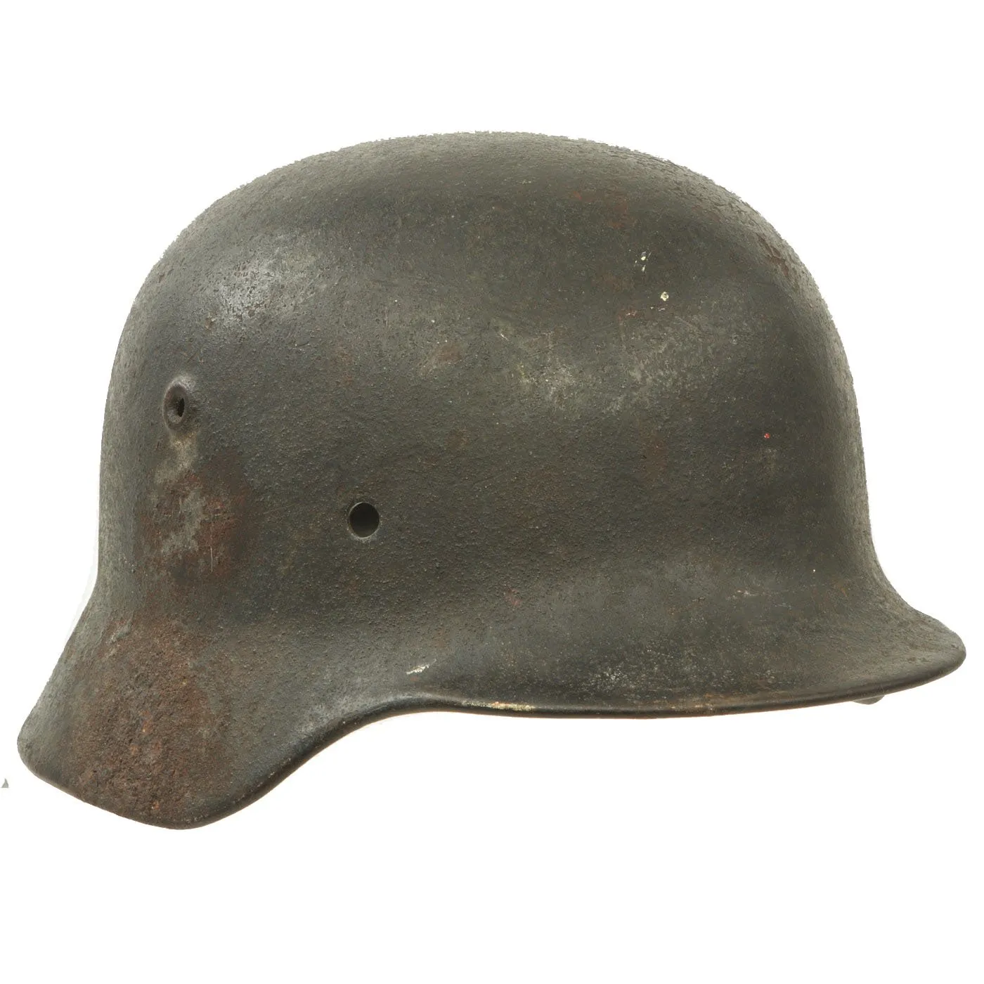 Original German WWII Service Worn M40 Single Decal Luftwaffe Helmet Shell with Textured Paint - SE62