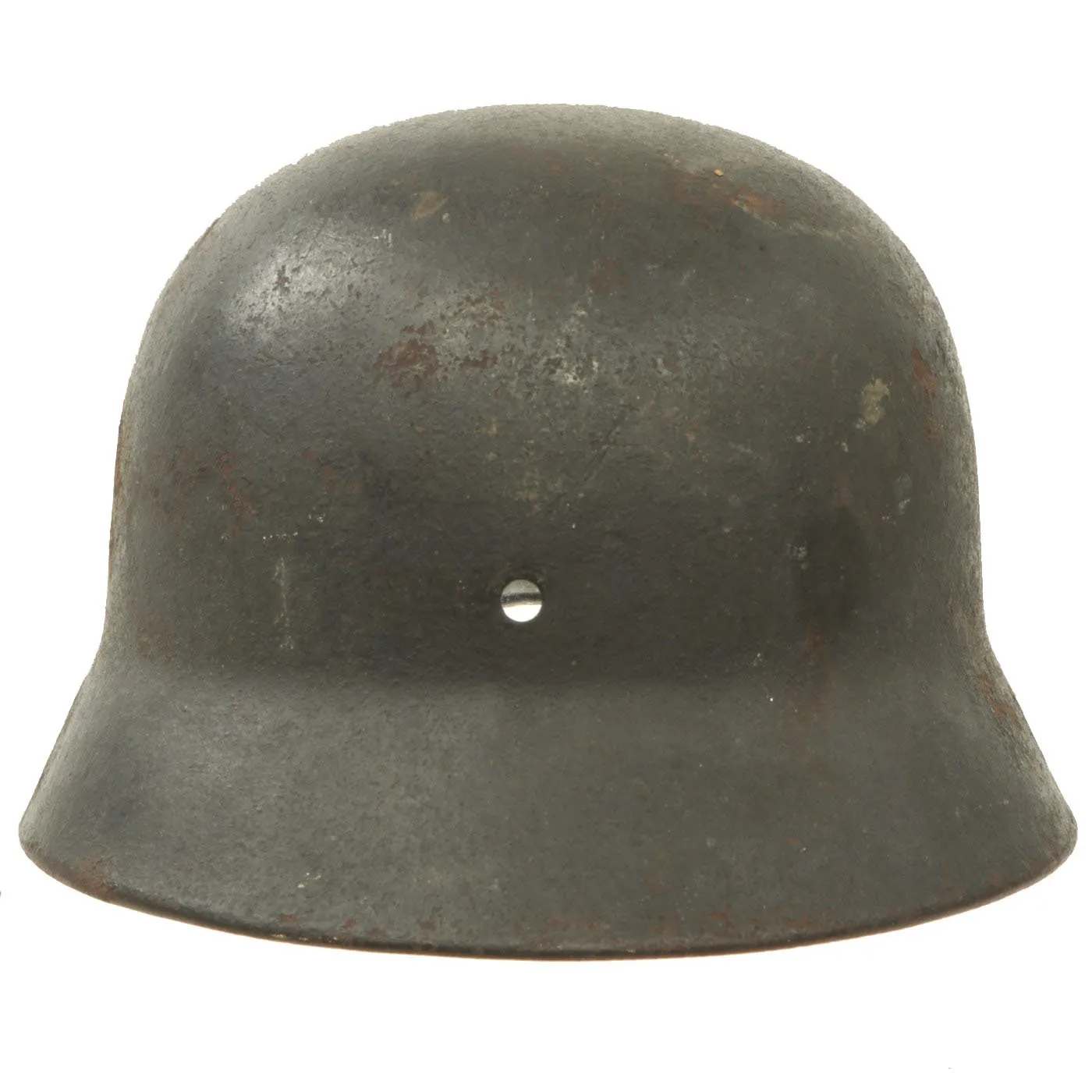 Original German WWII Service Worn M40 Single Decal Luftwaffe Helmet Shell with Textured Paint - SE62