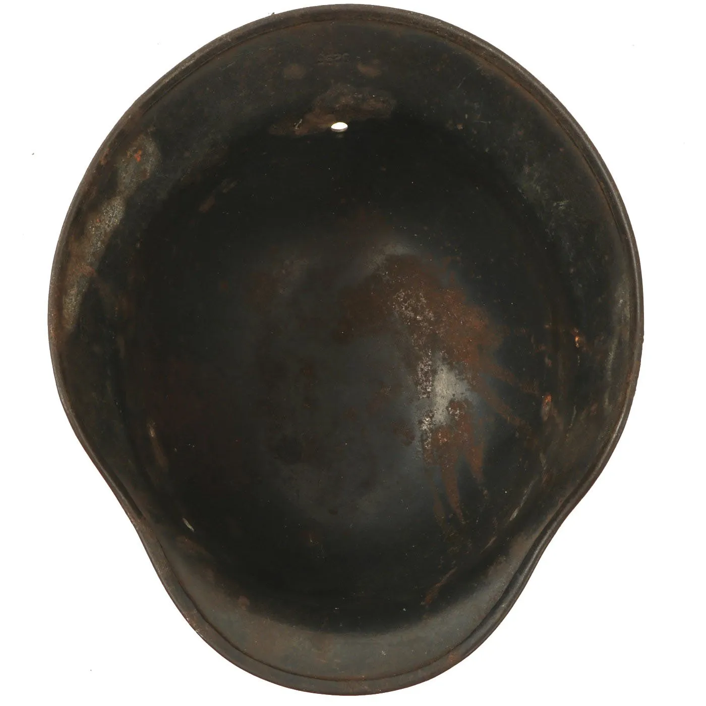 Original German WWII Service Worn M40 Single Decal Luftwaffe Helmet Shell with Textured Paint - SE62
