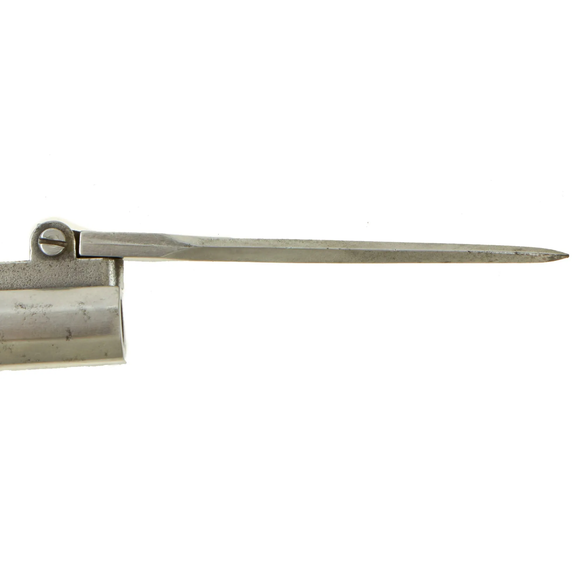 Original Set of Two French Style 9mm Pinfire Double Barrel Pistols with Hidden Triggers & Folding Bayonets - Serial 08067 & 08157- Circa 1850