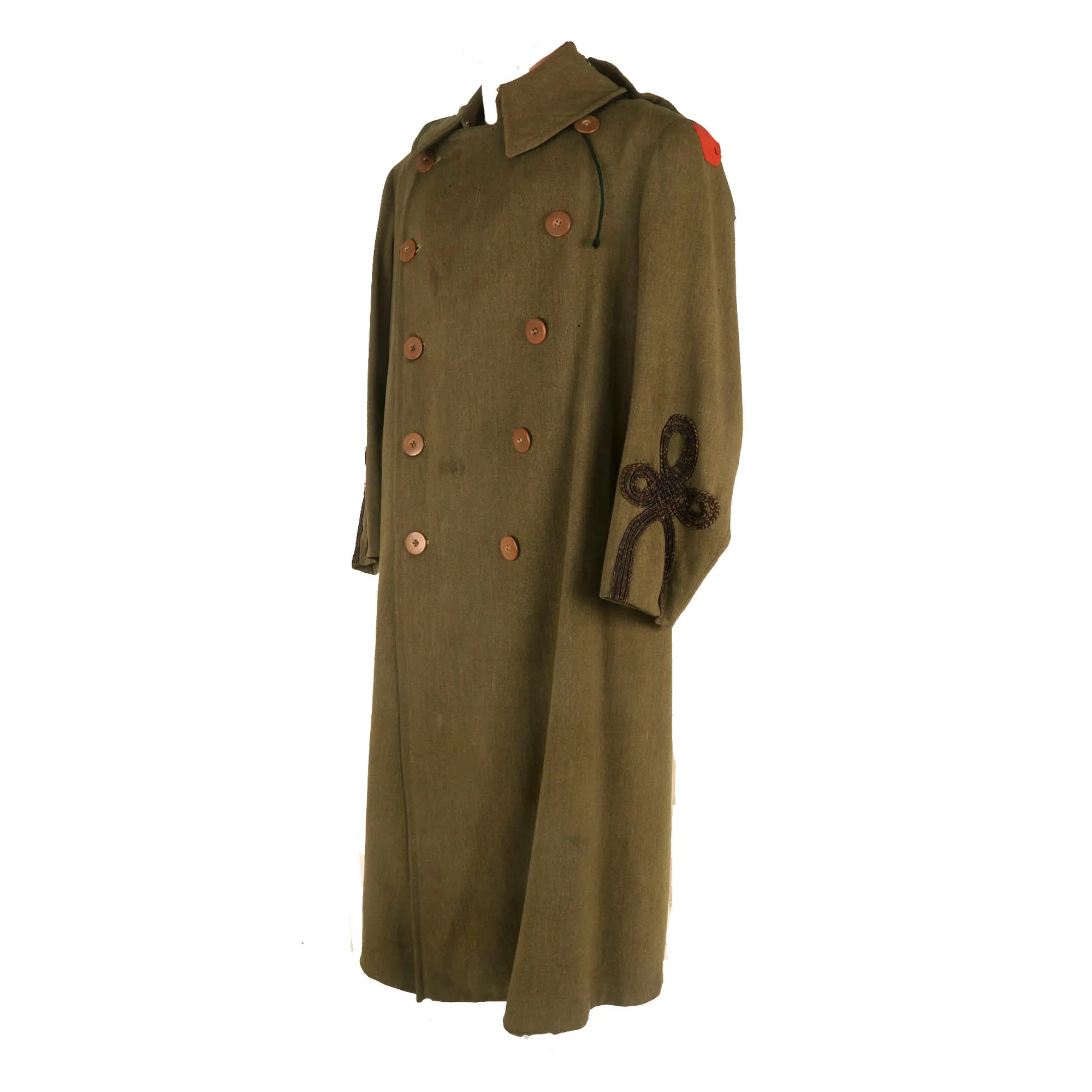 Original U.S. WWI Named 28th Keystone Division Judge Advocate’s Officer’s Greatcoat with Extremely Scarce Hood & Lieutenant Colonel Chicken Gut Ranks - Cleon Nivelle Berntheizel - Pennsylvania National Guard