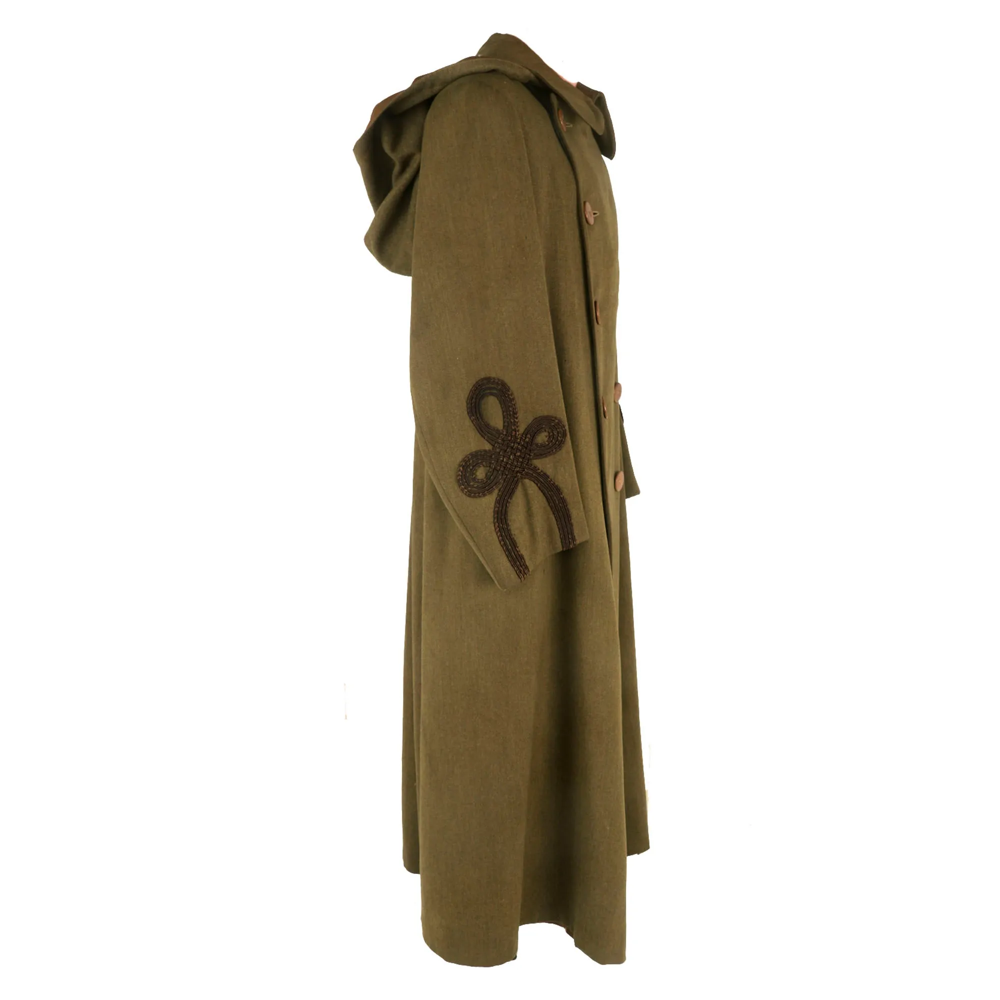 Original U.S. WWI Named 28th Keystone Division Judge Advocate’s Officer’s Greatcoat with Extremely Scarce Hood & Lieutenant Colonel Chicken Gut Ranks - Cleon Nivelle Berntheizel - Pennsylvania National Guard