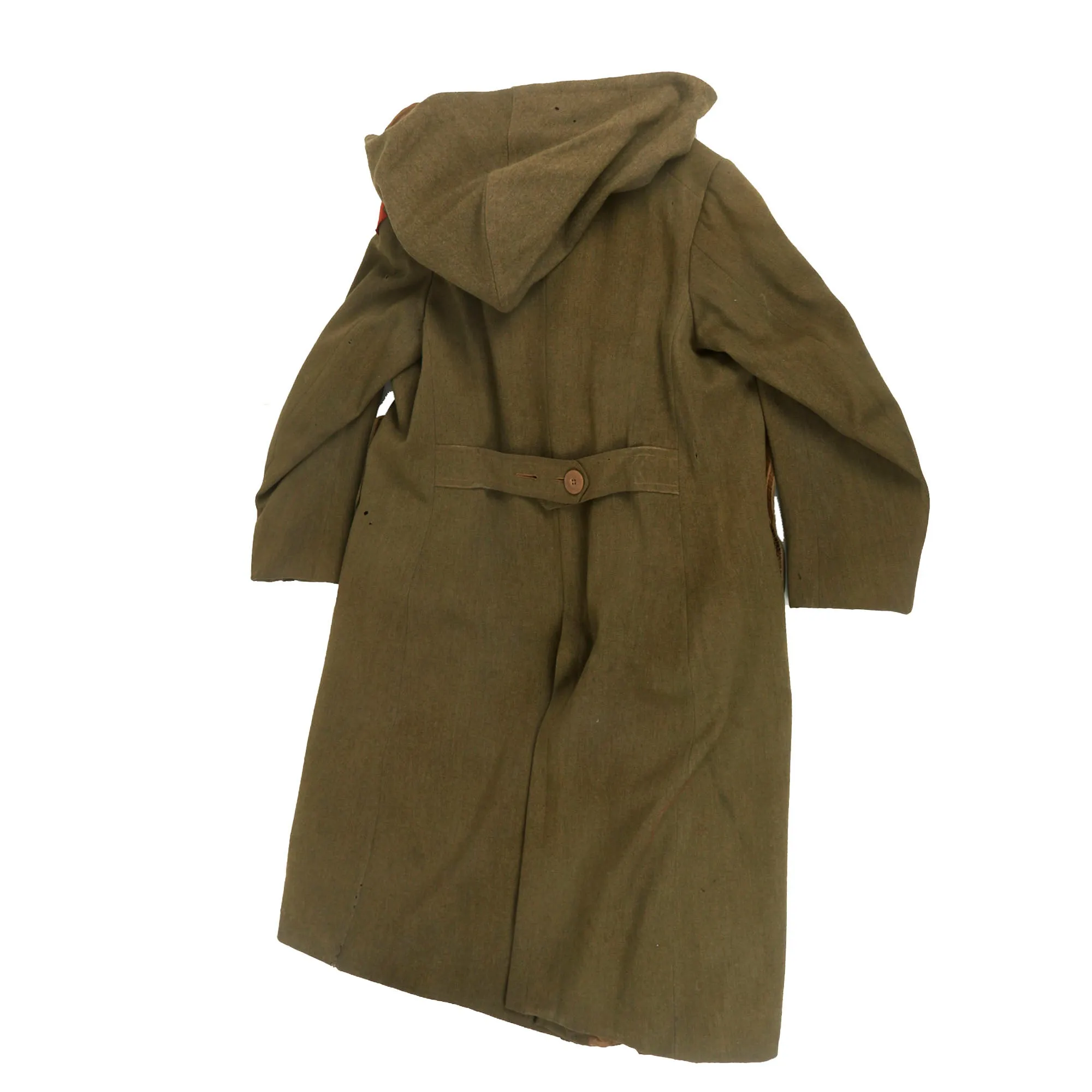 Original U.S. WWI Named 28th Keystone Division Judge Advocate’s Officer’s Greatcoat with Extremely Scarce Hood & Lieutenant Colonel Chicken Gut Ranks - Cleon Nivelle Berntheizel - Pennsylvania National Guard