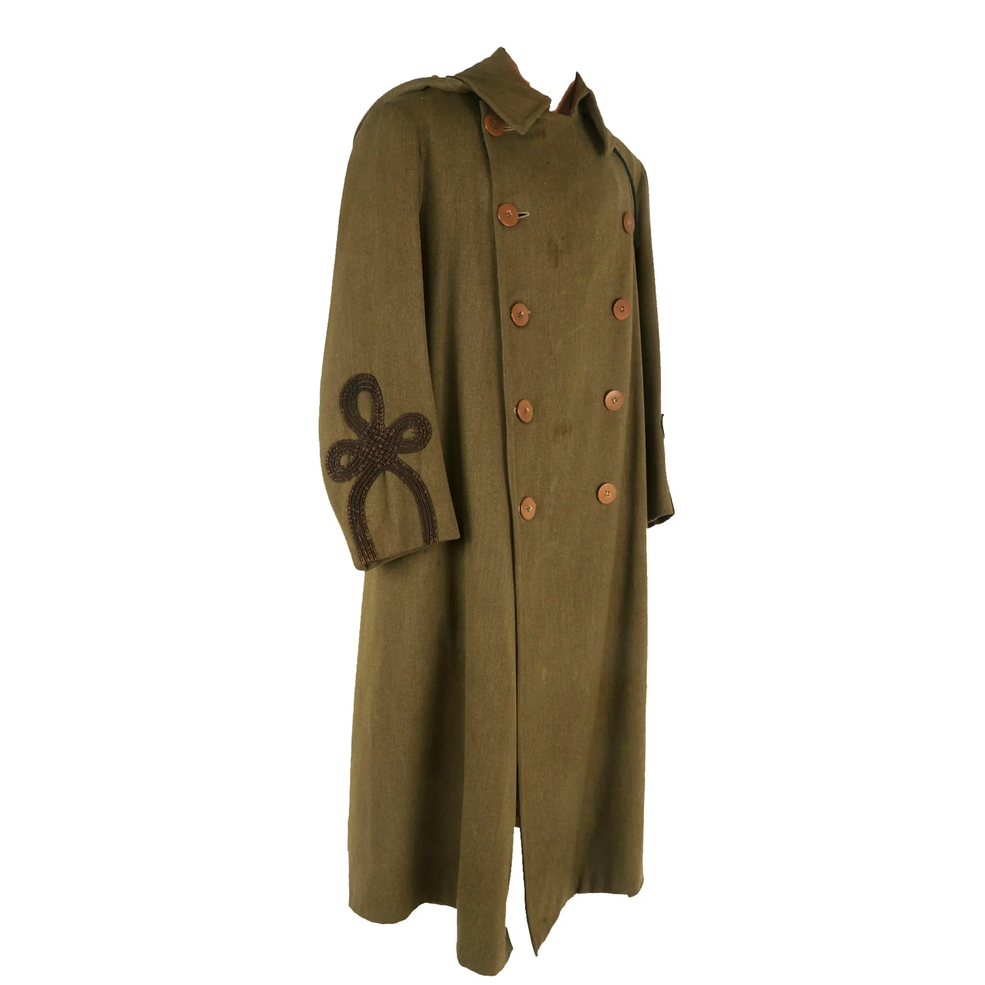 Original U.S. WWI Named 28th Keystone Division Judge Advocate’s Officer’s Greatcoat with Extremely Scarce Hood & Lieutenant Colonel Chicken Gut Ranks - Cleon Nivelle Berntheizel - Pennsylvania National Guard