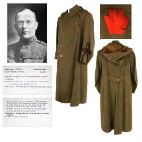 Original U.S. WWI Named 28th Keystone Division Judge Advocate’s Officer’s Greatcoat with Extremely Scarce Hood & Lieutenant Colonel Chicken Gut Ranks - Cleon Nivelle Berntheizel - Pennsylvania National Guard