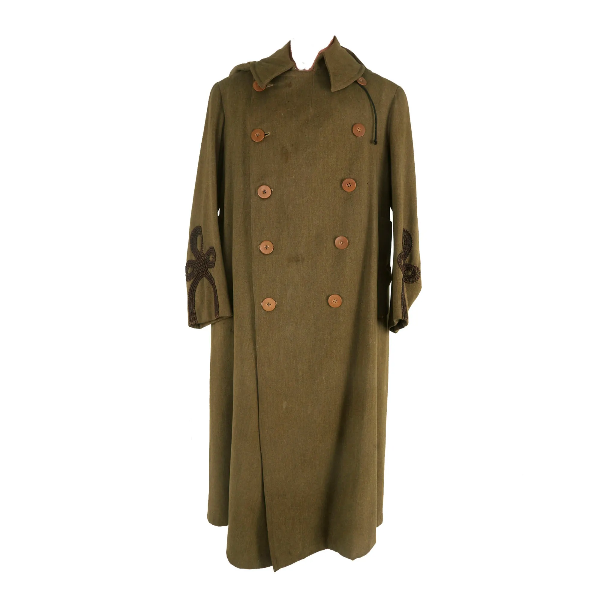 Original U.S. WWI Named 28th Keystone Division Judge Advocate’s Officer’s Greatcoat with Extremely Scarce Hood & Lieutenant Colonel Chicken Gut Ranks - Cleon Nivelle Berntheizel - Pennsylvania National Guard
