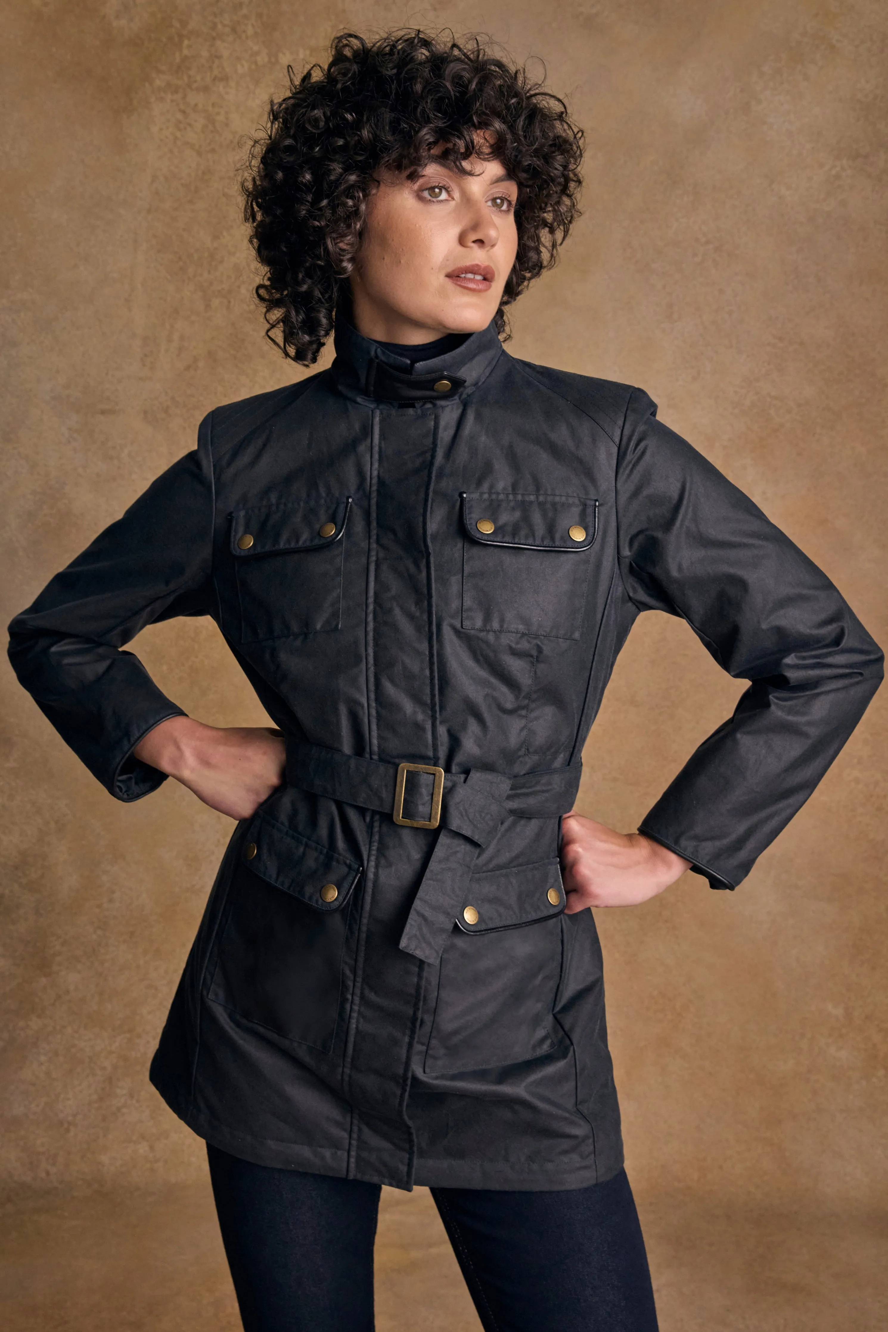 Orla Wax Jacket - Navy