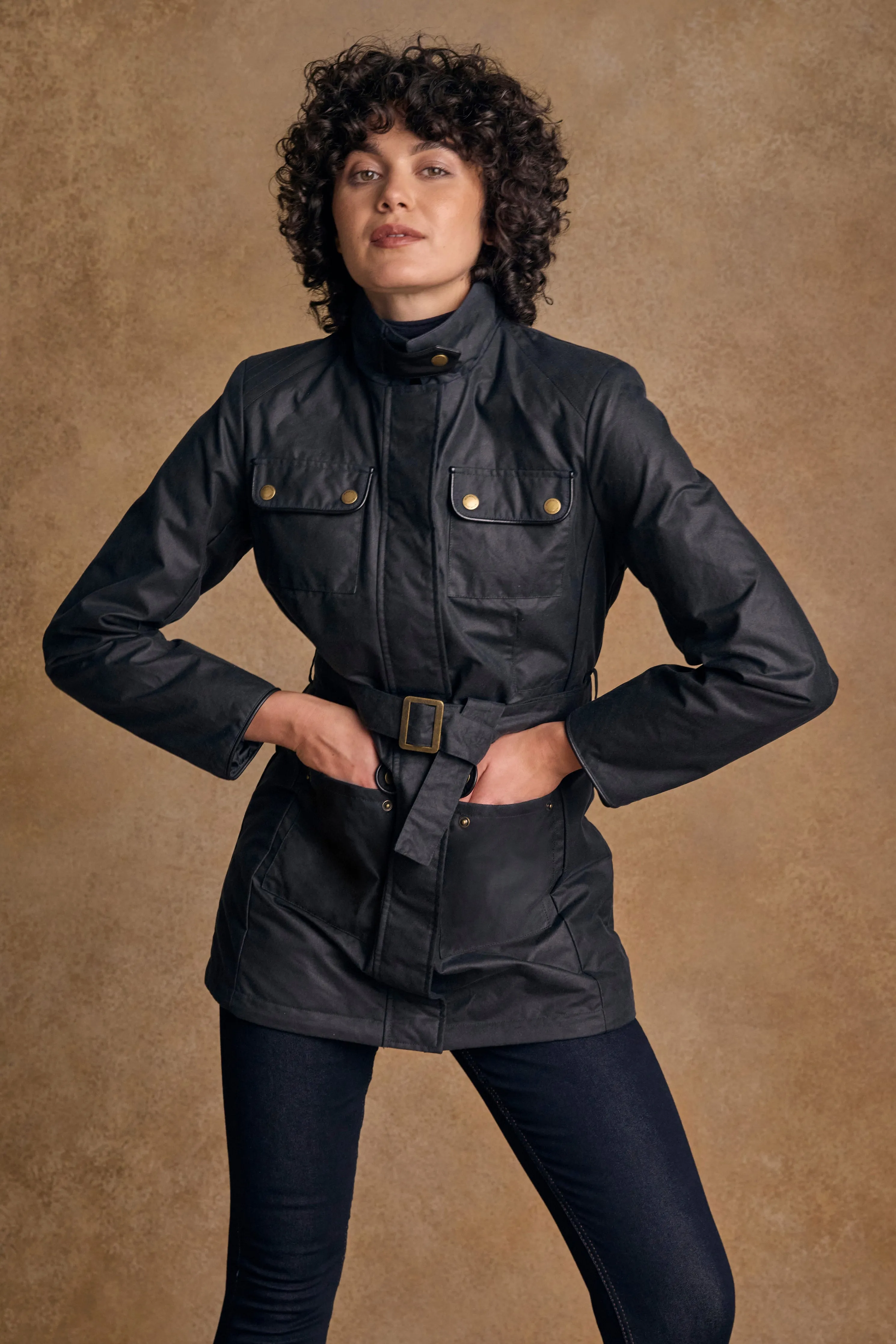 Orla Wax Jacket - Navy