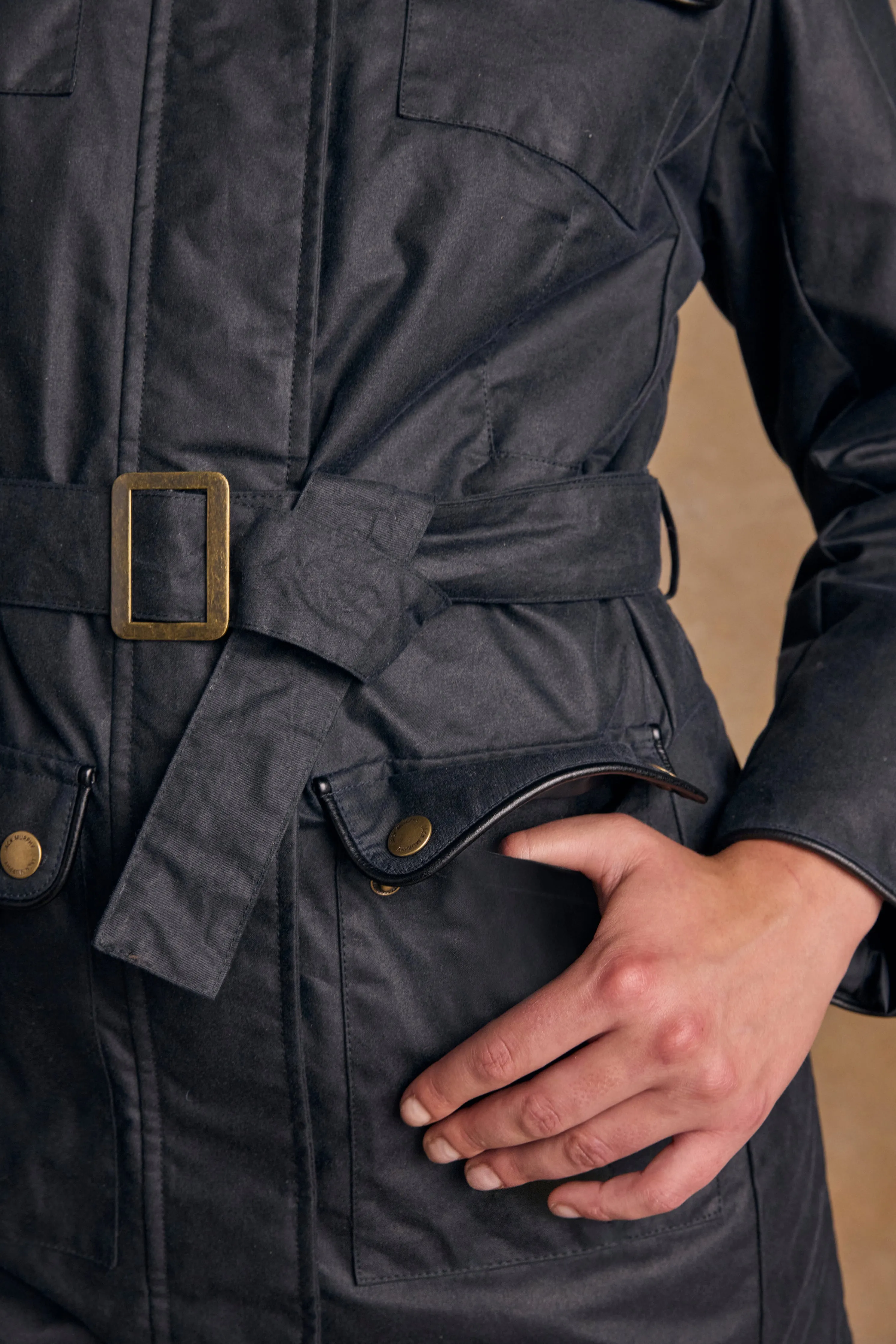 Orla Wax Jacket - Navy