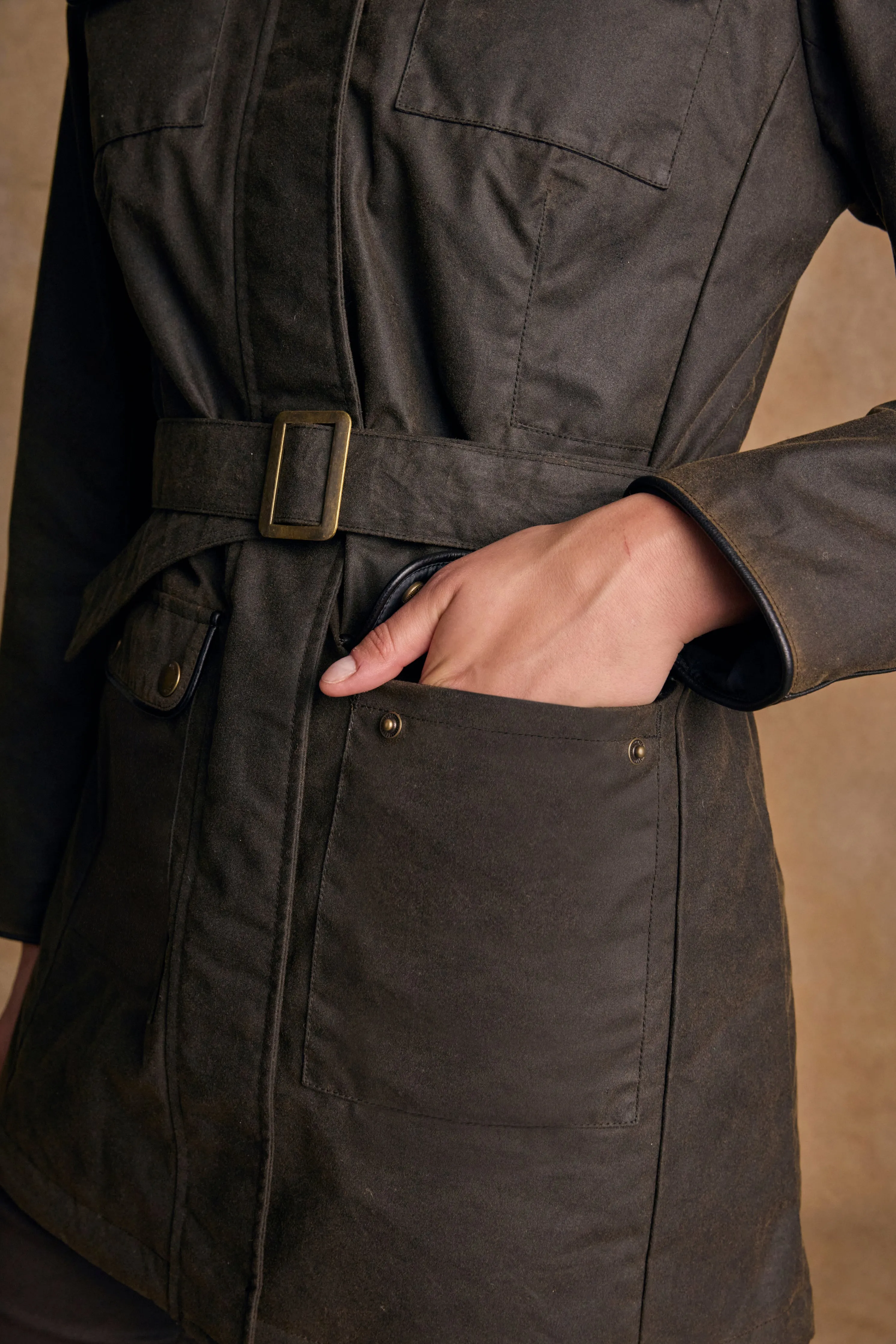 Orla Wax Jacket - Olive