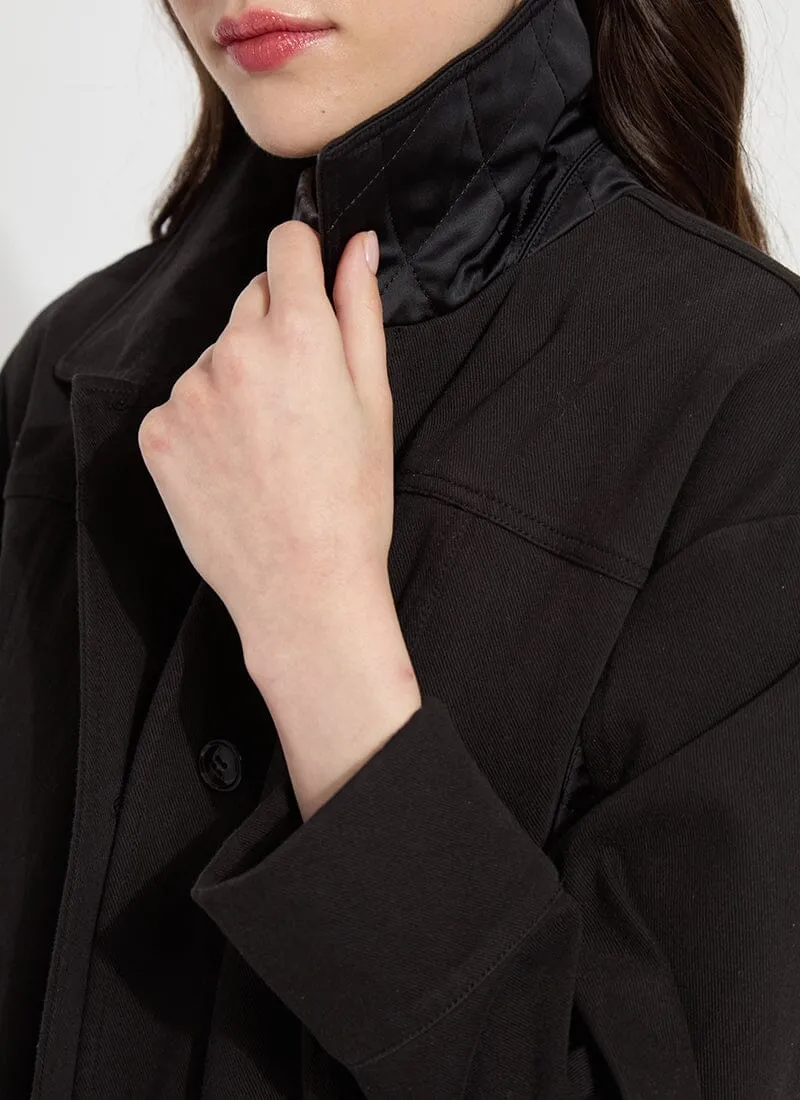 Pierce Mix Media Quilted Jacket | Black