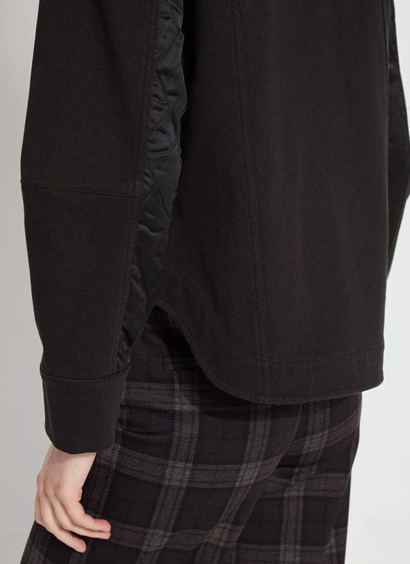 Pierce Mix Media Quilted Jacket | Black