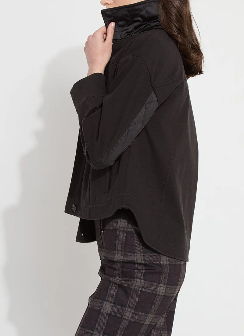 Pierce Mix Media Quilted Jacket | Black