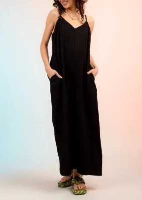 Plus Size Pleated Wide Leg Jumpsuit