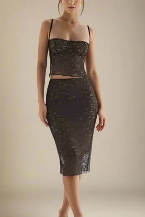 Poppy Bodycon Outfit Set - Classic Black