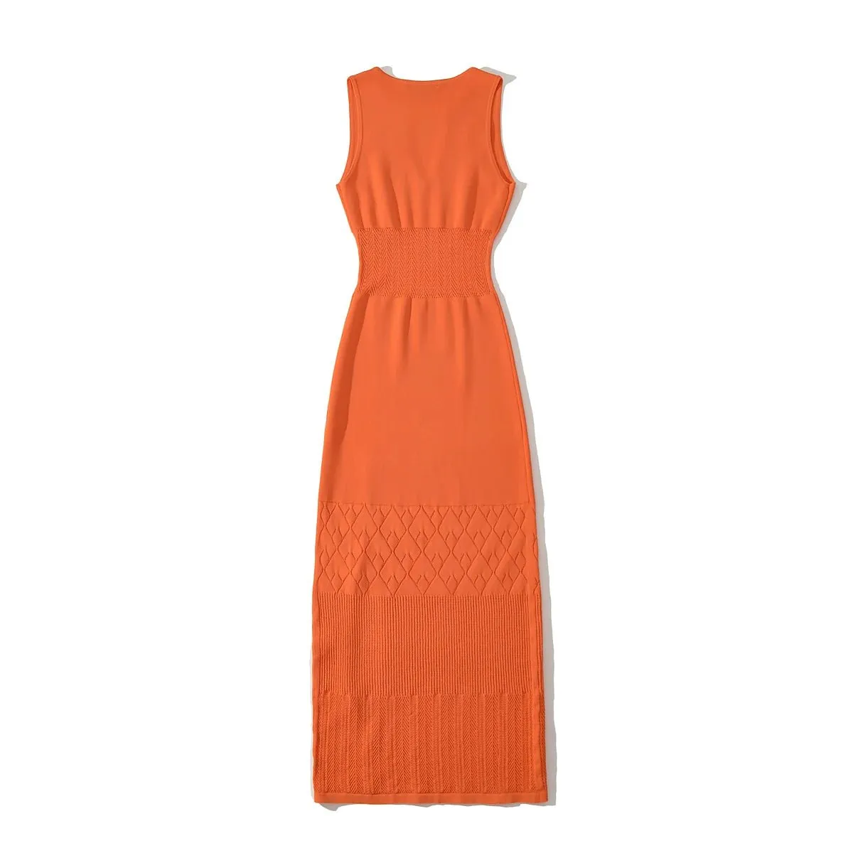 Pre Order:  Stretchable Sleeveless Knit Midi Dress