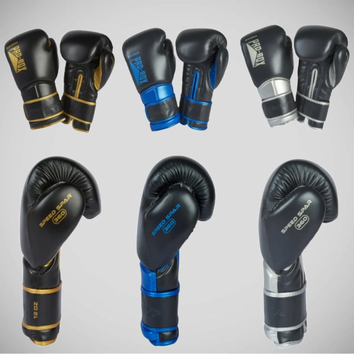 Pro-Box Speed Spar Boxing Gloves Black/Blue