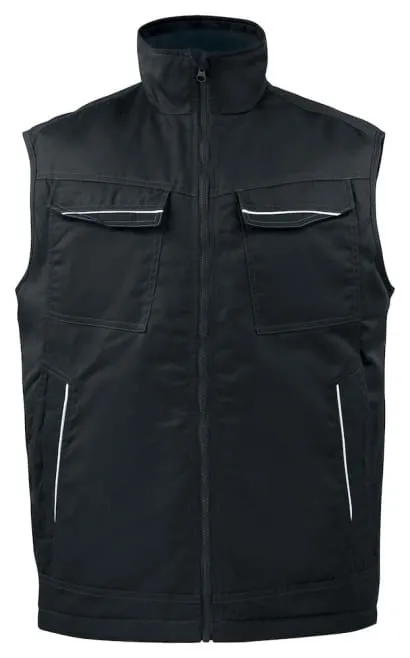 Projob 5704 Padded Bodywarmer Vest Gillet Reflective Detail
