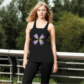 PurpleFlower3 Women's Loose Racerback Tank Top
