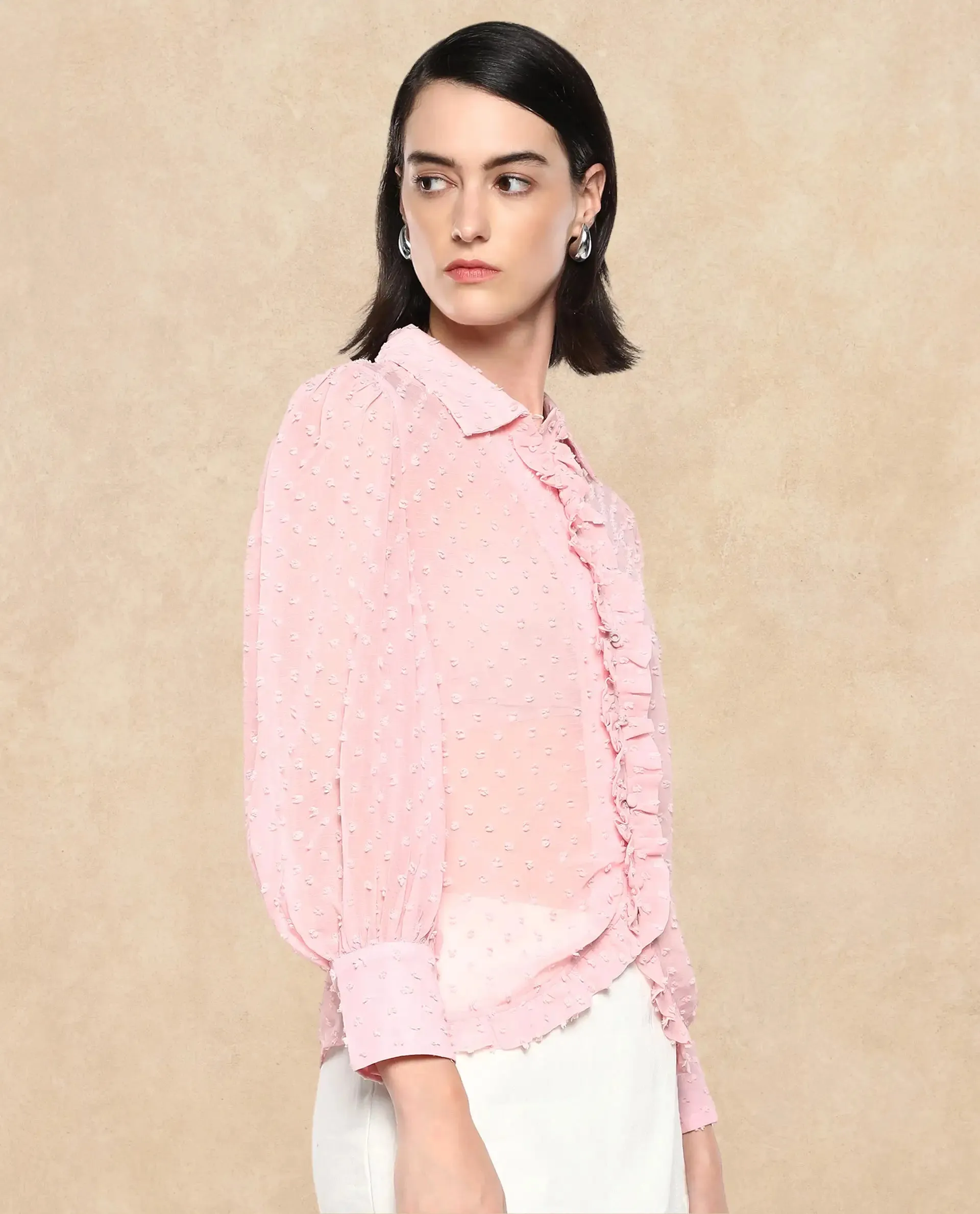 Rareism Women Erat Pink Plain Top