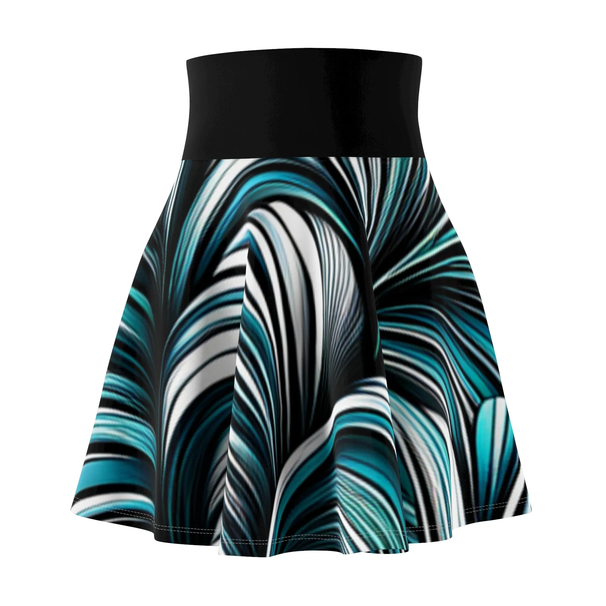 Raver Girl Denim Women's Skater Skirt (AOP)