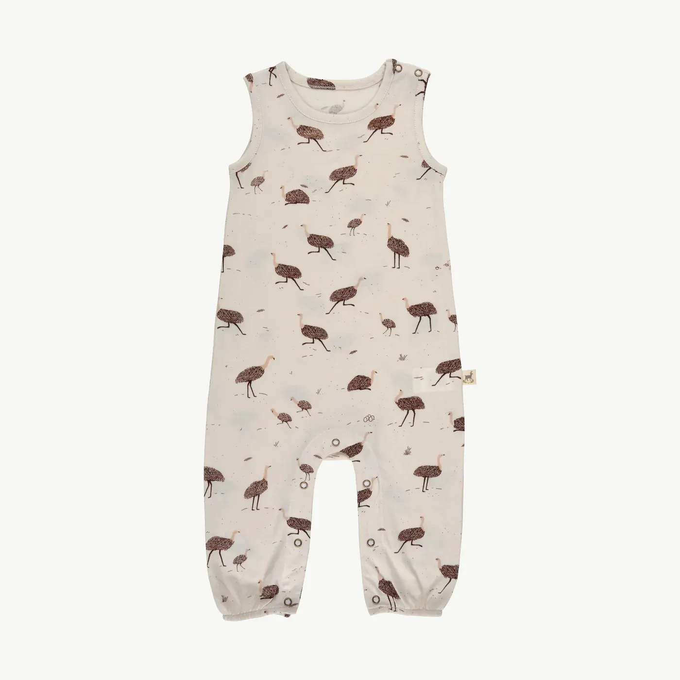 Red Caribou Babies Tank Jumpsuit