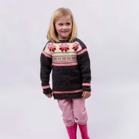 Red Heart Knit Girls Fair Isle Tunic