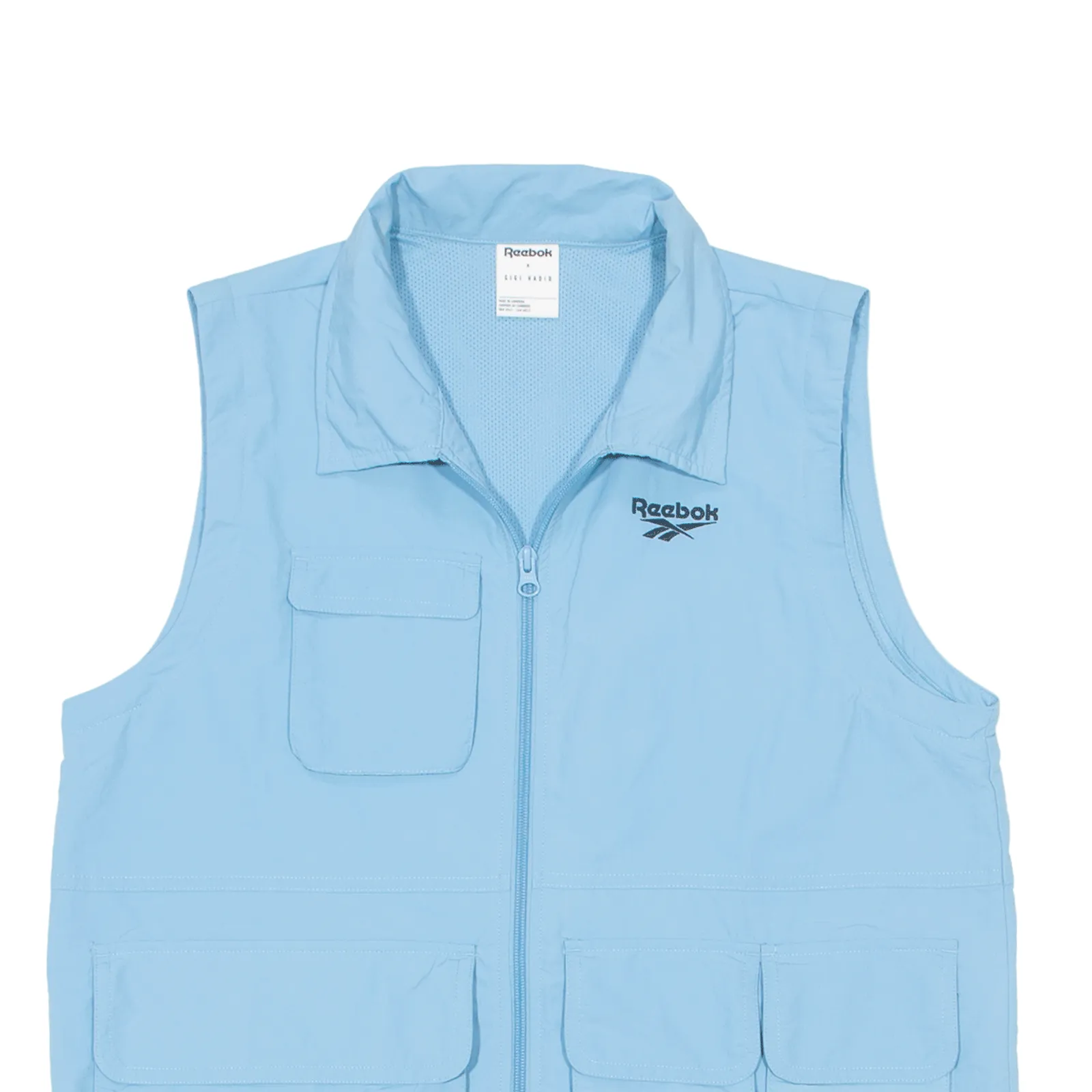REEBOK GIGI HADID Mesh Lined Gilet Blue Womens XS