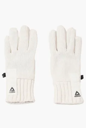 Reebok Ribbed Touch Screen Gloves - Cream