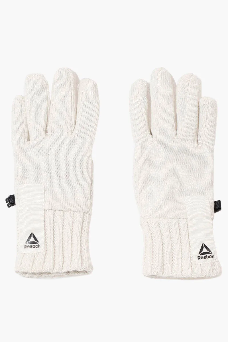 Reebok Ribbed Touch Screen Gloves - Cream