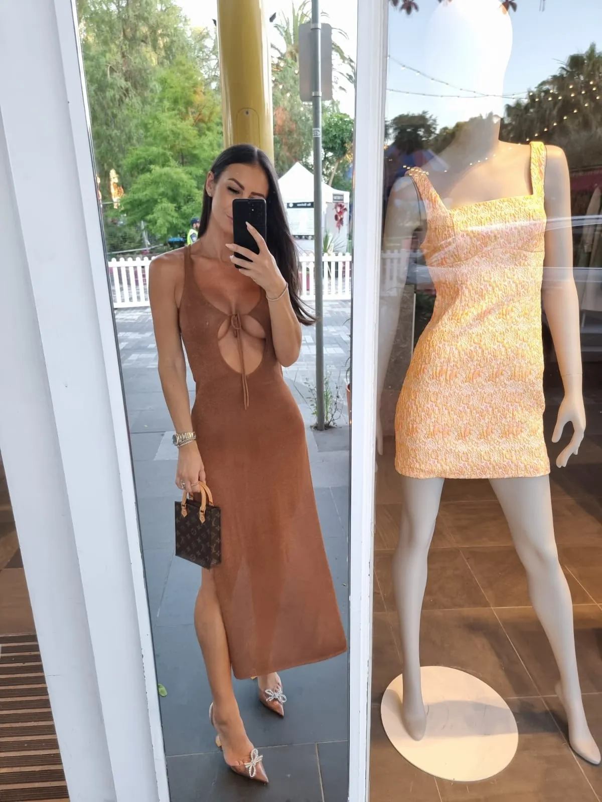 Roma Knit Maxi Dress Brown