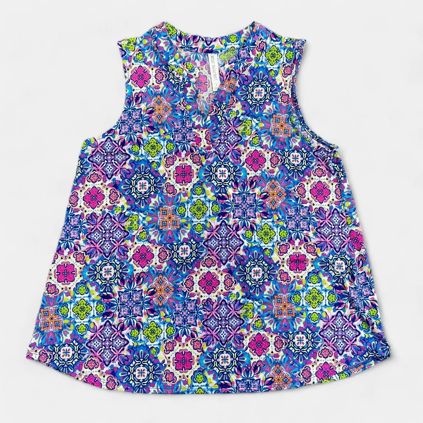 Royal Multi Patchwork Lizzy Tank Top [NO RETURNS]
