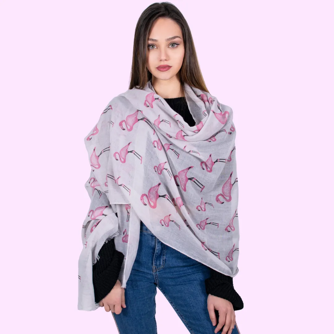 Scarf - Flamingo Grey