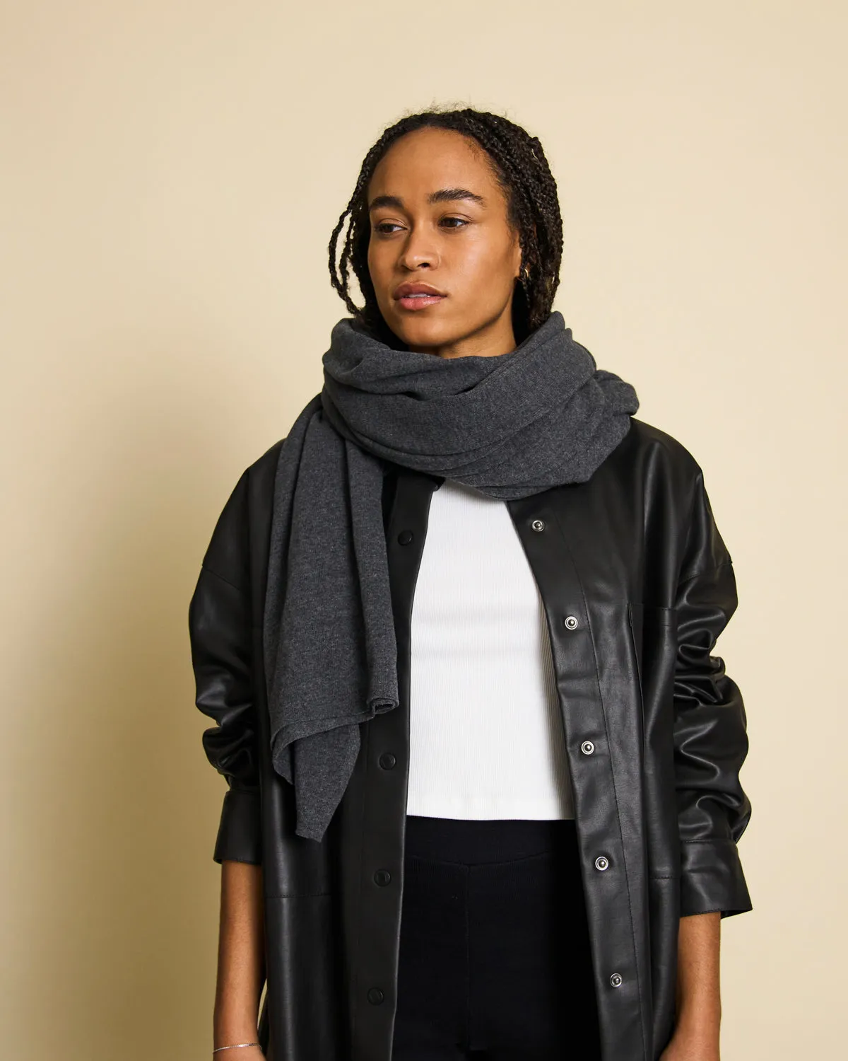 SCARF ROSS DARK GREY