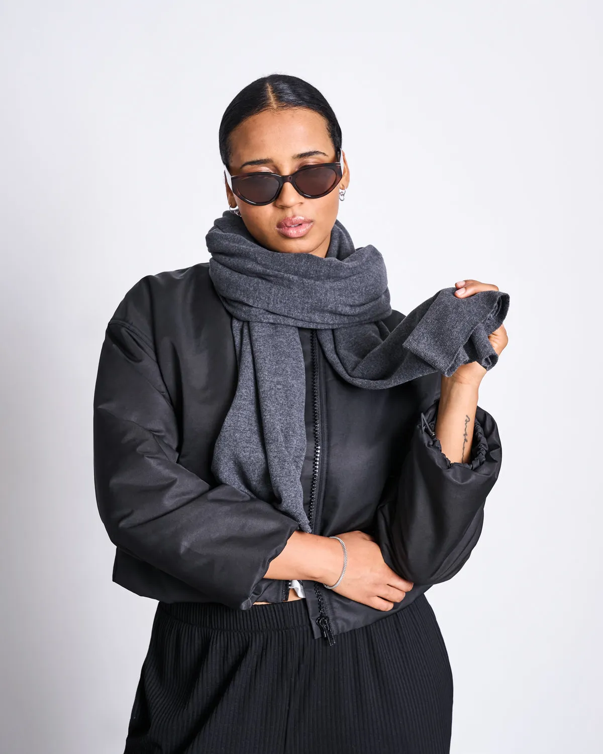 SCARF ROSS DARK GREY