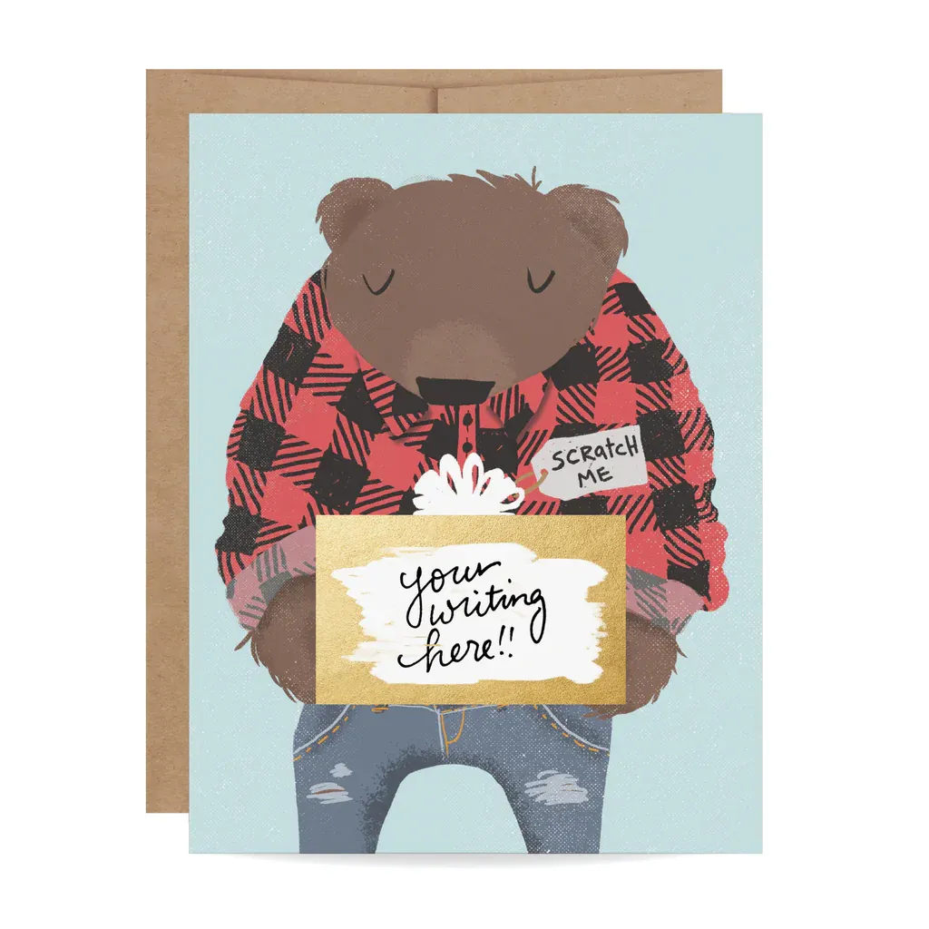 Scratch-Off Greeting Card - Bear