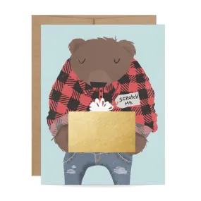 Scratch-Off Greeting Card - Bear
