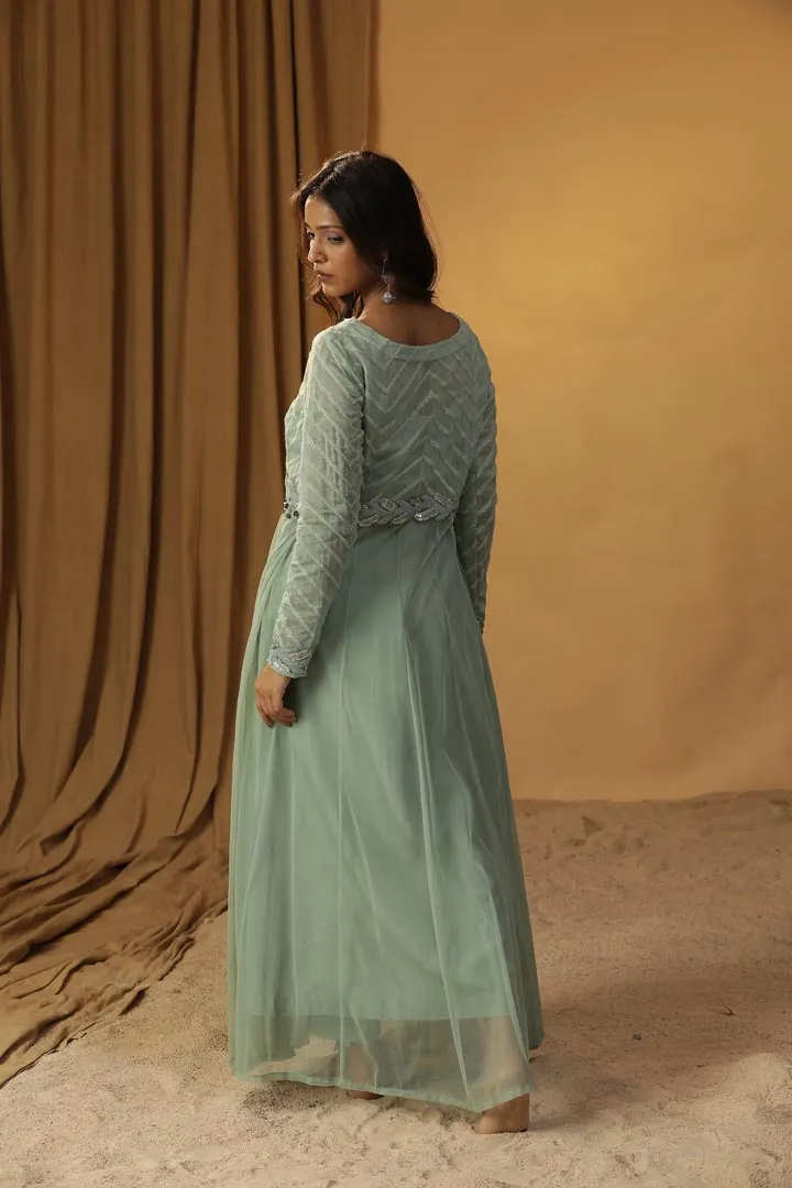 SEA GREEN JACKET DRESS
