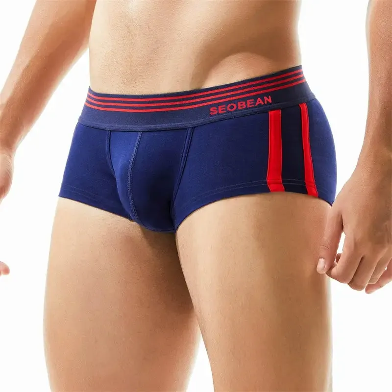 Seobean Men's Cotton Boxer Briefs - Comfortable & Stylish Underwear