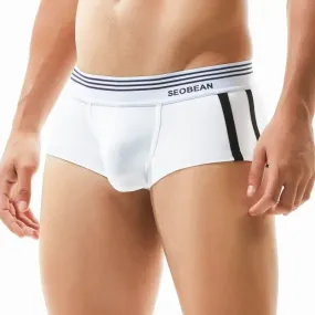 Seobean Men's Cotton Boxer Briefs - Comfortable & Stylish Underwear