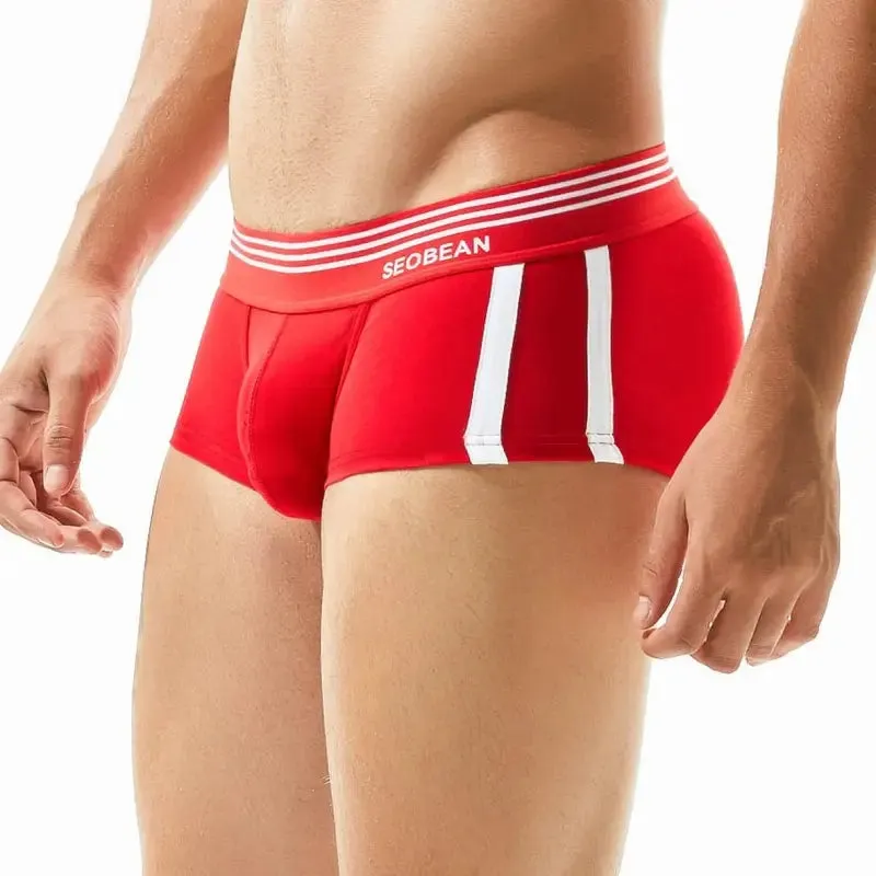 Seobean Men's Cotton Boxer Briefs - Comfortable & Stylish Underwear
