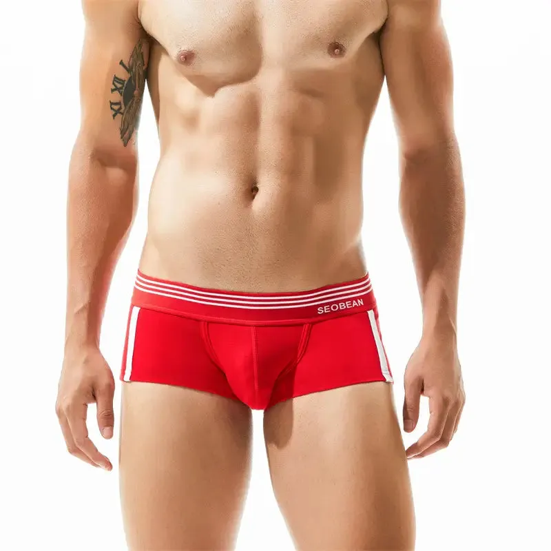 Seobean Men's Cotton Boxer Briefs - Comfortable & Stylish Underwear