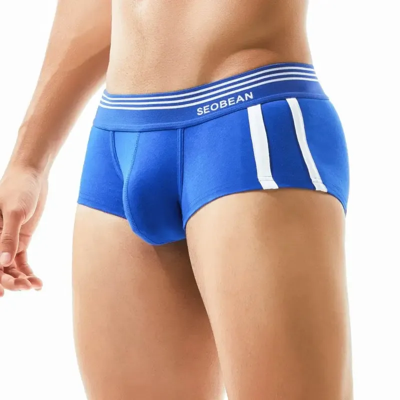 Seobean Men's Cotton Boxer Briefs - Comfortable & Stylish Underwear