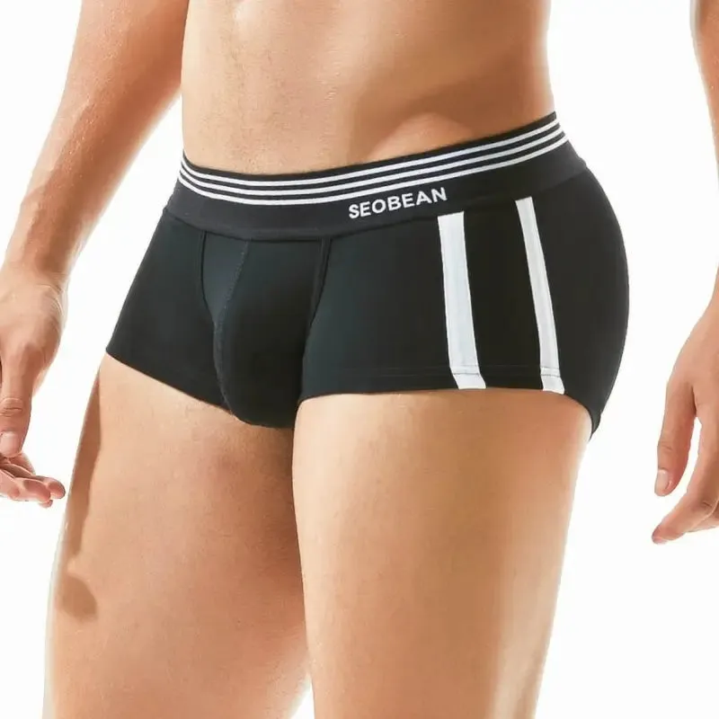 Seobean Men's Cotton Boxer Briefs - Comfortable & Stylish Underwear