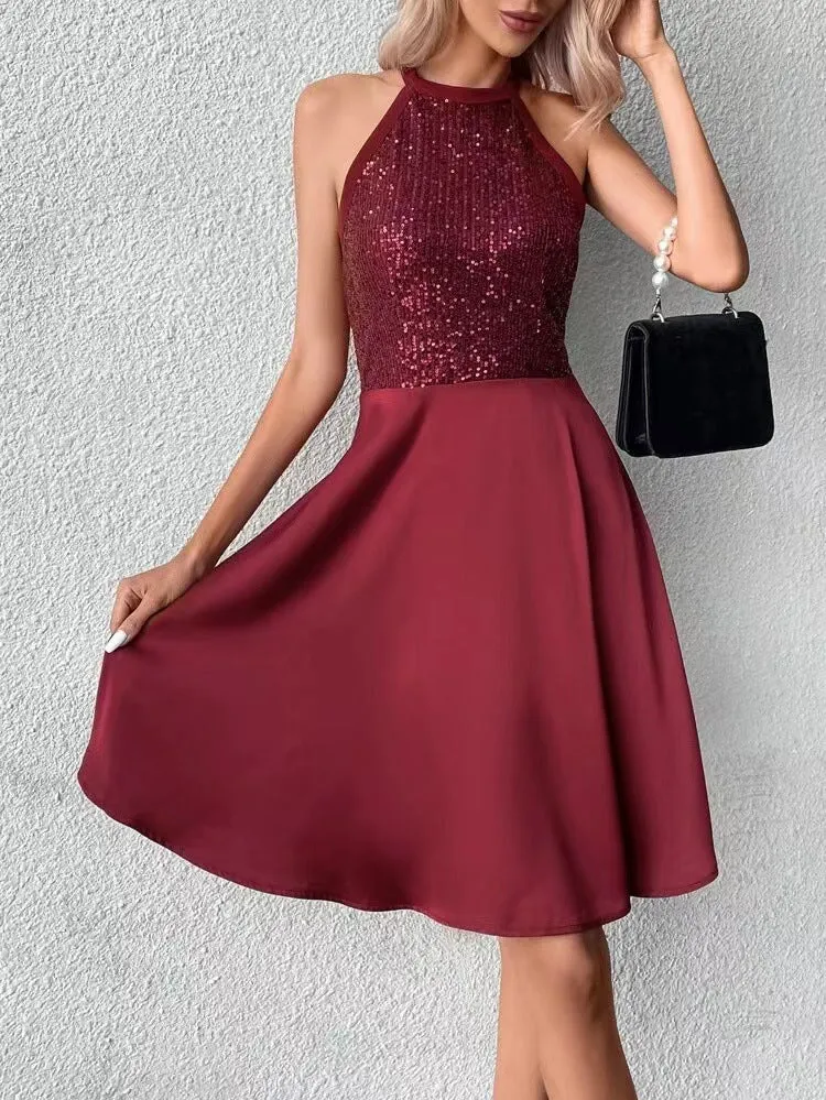 Sequin Embellished Sleeveless Bodycon Dress