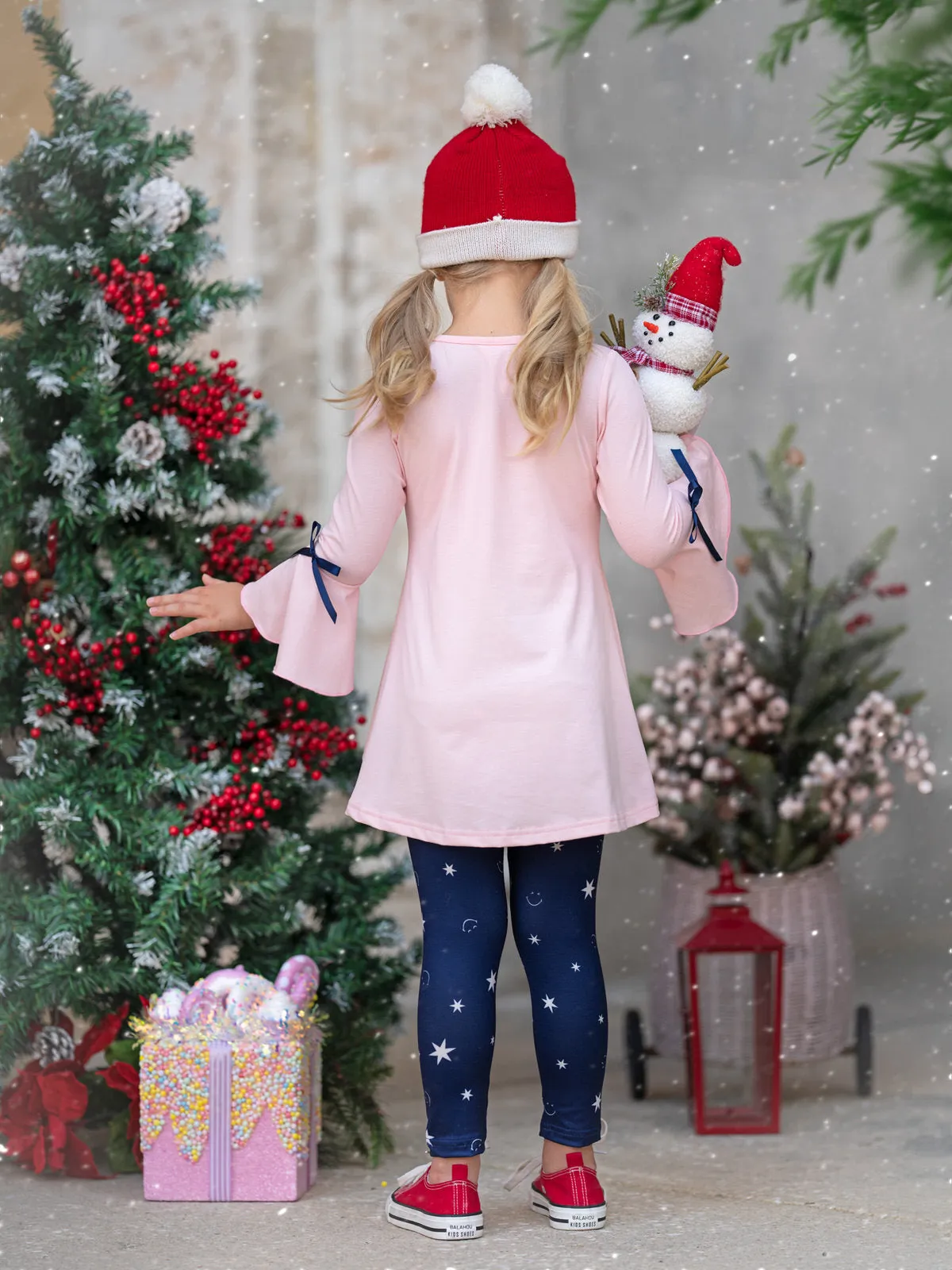 SmileyWorld Too Cute Ruffled Tunic Top and Legging Set