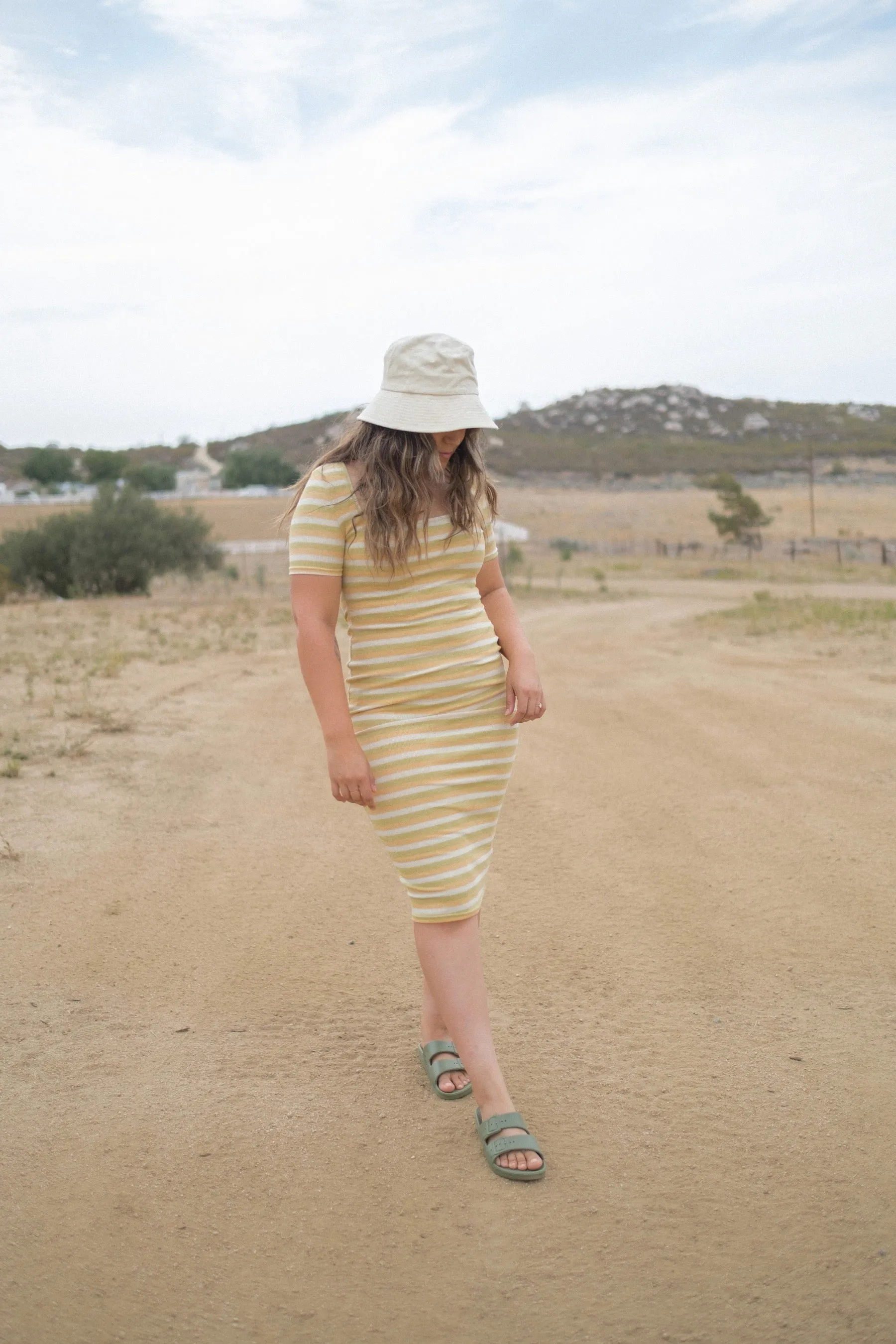 Striped Column Dress