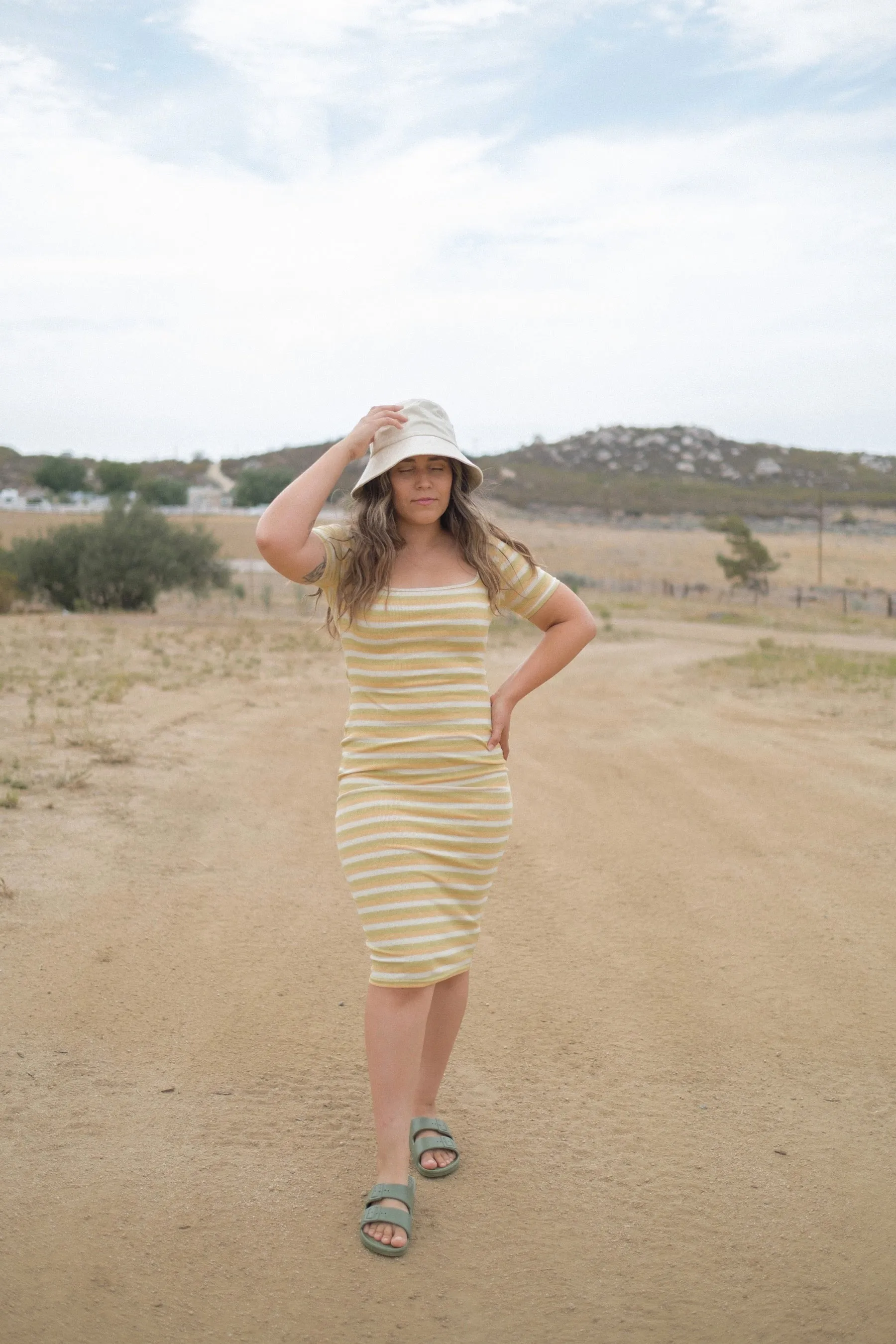 Striped Column Dress